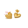 Wholesale Stainless Steel 18K Vacuum Plated Heart Embossed Love Earrings