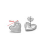 Wholesale Stainless Steel 18K Vacuum Plated Heart Embossed Love Earrings