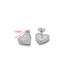 Wholesale Stainless Steel 18K Vacuum Plated Heart Embossed Love Earrings