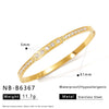 Wholesale Stainless Steel 18K Vacuum Plated In Furnace Bracelet Inlaid With Zircons In Ins Style