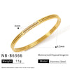 Wholesale Stainless Steel 18K Vacuum Plated In Furnace Bracelet Inlaid With Zircons In Ins Style