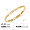 Wholesale Stainless Steel 18K Vacuum Plated In Furnace Bracelet Inlaid With Zircons In Ins Style
