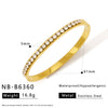 Wholesale Stainless Steel 18K Vacuum Plated In Furnace Bracelet Inlaid With Zircons In Ins Style