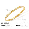 Wholesale Stainless Steel 18K Vacuum Plated In Furnace Bracelet Inlaid With Zircons In Ins Style