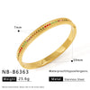 Wholesale Stainless Steel 18K Vacuum Plated In Furnace Bracelet Inlaid With Zircons In Ins Style