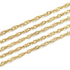 Wholesale Stainless Steel 18K Vacuum Plated Water Wave Chain Semifinished Jewelry Accessories