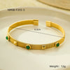 Wholesale Stainless Steel 18K Zircon Opening Adjustable Colorfree Bracelet French Retro Court Style Light Luxury Electroplated