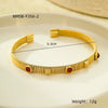 Wholesale Stainless Steel 18K Zircon Opening Adjustable Colorfree Bracelet French Retro Court Style Light Luxury Electroplated