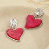 Wholesale Stainless Steel 18 Karat Electroplated Heart Shape Leopard Print Earrings For Women
