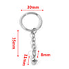 Wholesale Stainless Steel Key Chain Blank Pendant Accessories With Electroplating And Return Pattern For Diy