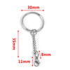 Wholesale Stainless Steel Key Chain Blank Pendant Accessories With Electroplating And Return Pattern For Diy