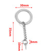 Wholesale Stainless Steel Key Chain Blank Pendant Accessories With Electroplating And Return Pattern For Diy