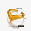 Wholesale Stainless Steel Ladies Vshape Ring With Letters Numbers Text Electroplating Design