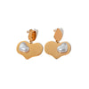 Wholesale Stainless Steel Leaf Pattern Electroplated Women's Earrings Light Luxury Style