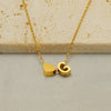 Wholesale Stainless Steel Letter And Heart Pendant Necklace With Electroplating And Cross Chain Design Unisex
