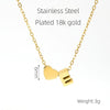Wholesale Stainless Steel Letter And Heart Pendant Necklace With Electroplating And Cross Chain Design Unisex