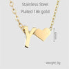 Wholesale Stainless Steel Letter And Heart Pendant Necklace With Electroplating And Cross Chain Design Unisex