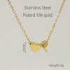 Wholesale Stainless Steel Letter And Heart Pendant Necklace With Electroplating And Cross Chain Design Unisex