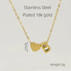 Wholesale Stainless Steel Letter And Heart Pendant Necklace With Electroplating And Cross Chain Design Unisex