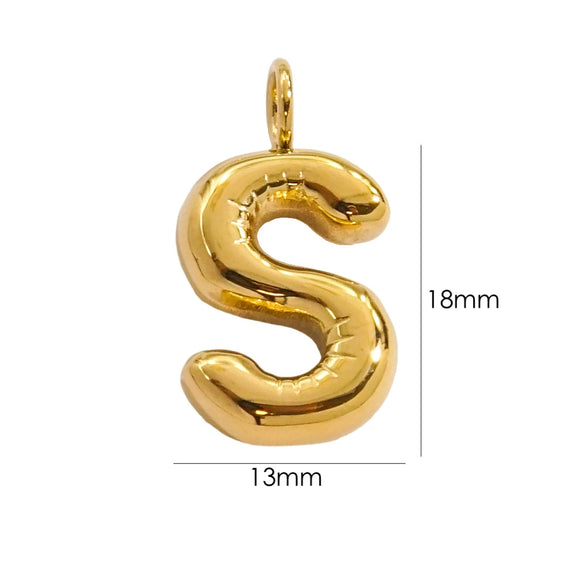 Wholesale Stainless Steel Letter Handmade Pendant With 14K Gold Expansion And Electroplating Treatment