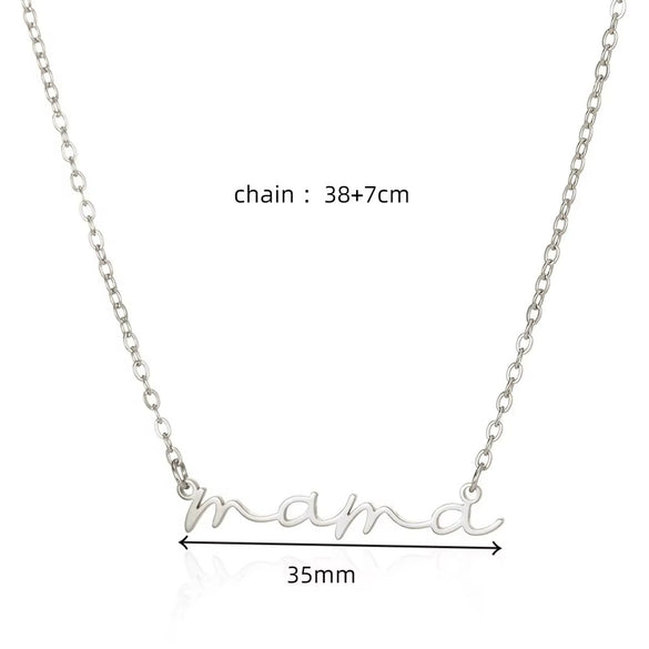 Wholesale Stainless Steel Letter Handpainted Mother Necklace Literary Style O Word Chain Electroplated