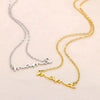 Wholesale Stainless Steel Letter Handpainted Mother Necklace Literary Style O Word Chain Electroplated
