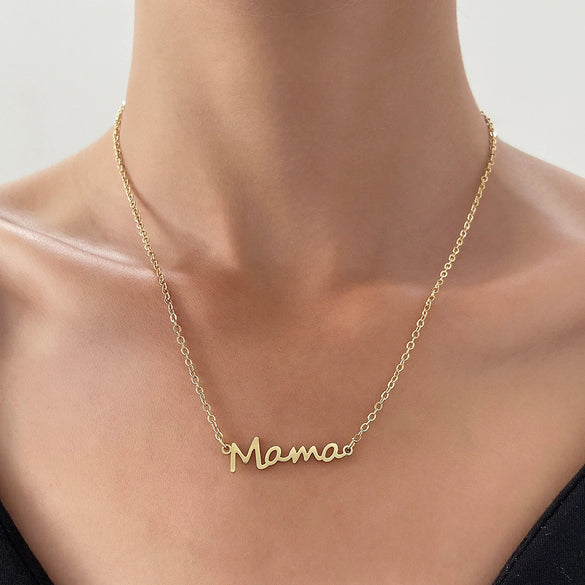 Wholesale Stainless Steel Letter Necklace For Women Electroplated