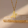 Wholesale Stainless Steel Letter Necklace With Electroplating Treatment