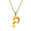 Wholesale Stainless Steel Letter Necklace With Horse Whip Chain And Electroplating Treatment