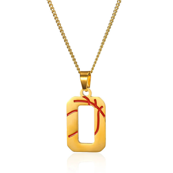 Wholesale Stainless Steel Letter Necklace With Horse Whip Chain And Electroplating Treatment