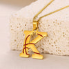Wholesale Stainless Steel Letter Necklace With Horse Whip Chain And Electroplating Treatment