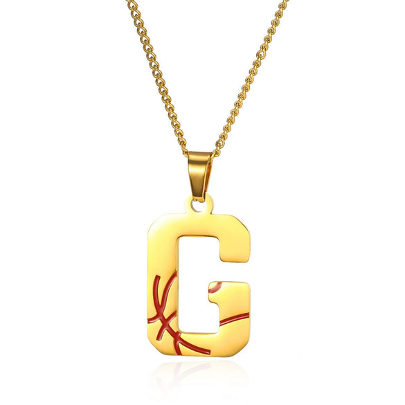 Wholesale Stainless Steel Letter Necklace With Horse Whip Chain And Electroplating Treatment
