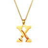 Wholesale Stainless Steel Letter Necklace With Horse Whip Chain And Electroplating Treatment
