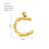 Wholesale Stainless Steel Letter Pendant Clavicle Chain With Electroplating And Concaveconvex Design