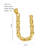 Wholesale Stainless Steel Letter Pendant Clavicle Chain With Electroplating And Concaveconvex Design