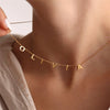 Wholesale Stainless Steel Letter Pendant Necklace Electroplated Unisex Clavicle Chain