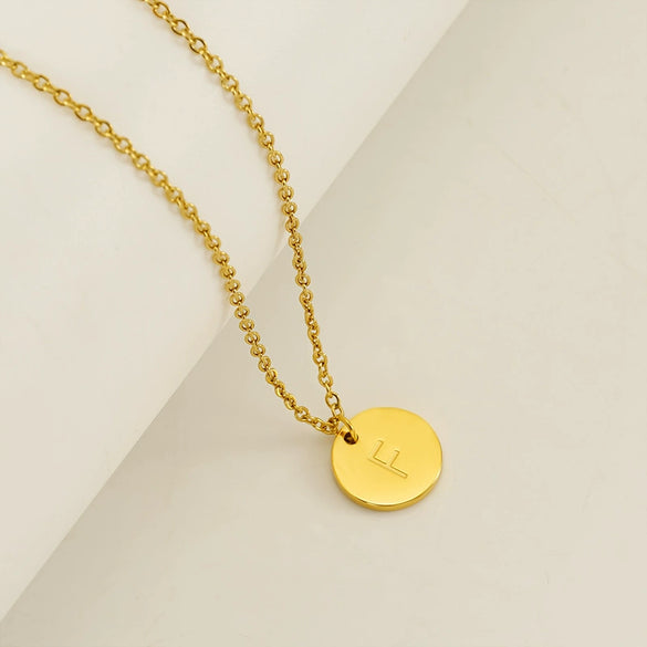 Wholesale 316L Stainless Steel Letter Pendant Necklace For Female