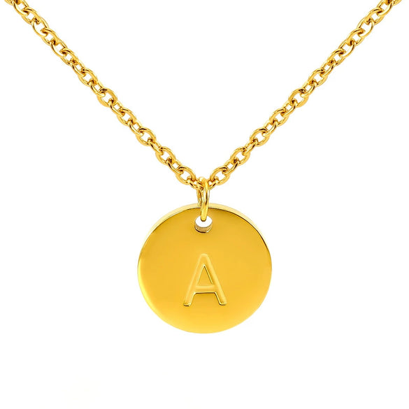Wholesale 316L Stainless Steel Letter Pendant Necklace For Female