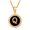 Wholesale 316L Stainless Steel Letter Pendant Necklace With Dripping Oil Design And Vacuum Electroplating In Furnace For Unisex