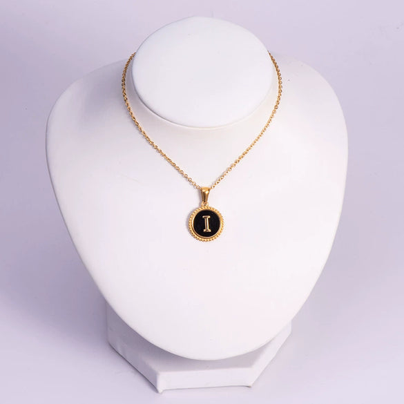 Wholesale 316L Stainless Steel Letter Pendant Necklace With Dripping Oil Design And Vacuum Electroplating In Furnace For Unisex
