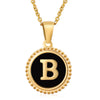 Wholesale 316L Stainless Steel Letter Pendant Necklace With Dripping Oil Design And Vacuum Electroplating In Furnace For Unisex