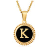 Wholesale 316L Stainless Steel Letter Pendant Necklace With Dripping Oil Design And Vacuum Electroplating In Furnace For Unisex