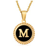 Wholesale 316L Stainless Steel Letter Pendant Necklace With Dripping Oil Design And Vacuum Electroplating In Furnace For Unisex