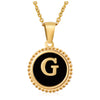 Wholesale 316L Stainless Steel Letter Pendant Necklace With Dripping Oil Design And Vacuum Electroplating In Furnace For Unisex