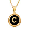 Wholesale 316L Stainless Steel Letter Pendant Necklace With Dripping Oil Design And Vacuum Electroplating In Furnace For Unisex
