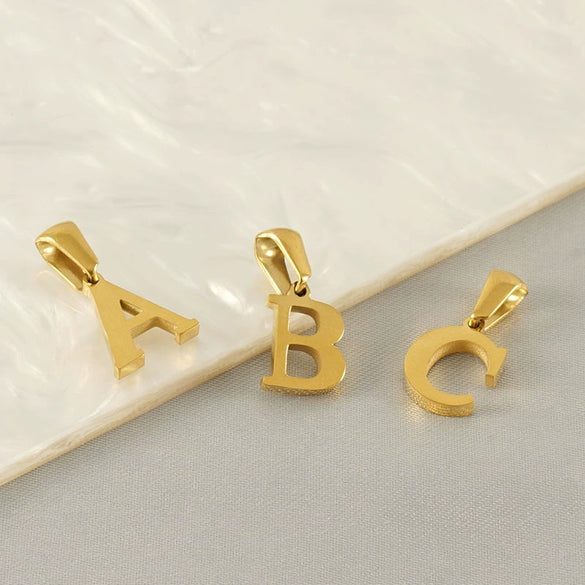 Wholesale Stainless Steel Letter Pendant Necklace With Electroplating Fashionable And Allmatch For Men And Women