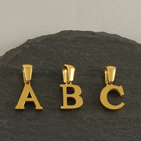 Wholesale Stainless Steel Letter Pendant Necklace With Electroplating Fashionable And Allmatch For Men And Women