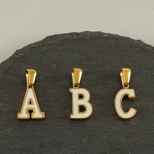 Wholesale Stainless Steel Letter Pendant Necklace With Electroplating Niche Classic And Joker Fashion Style