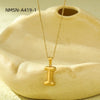Wholesale Stainless Steel Letter Pendant Necklace With Electroplating Treatment Fashion Style
