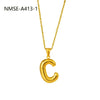 Wholesale Stainless Steel Letter Pendant Necklace With Electroplating Treatment Fashion Style